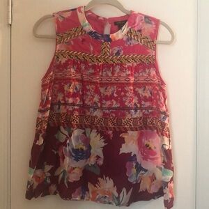 Colorful sleeveless top from Anthropologie
